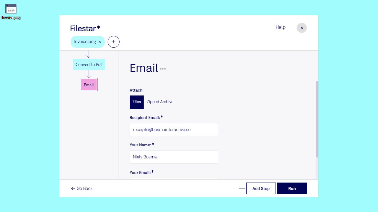 Introducing Exporters: Send converted files as email attachments